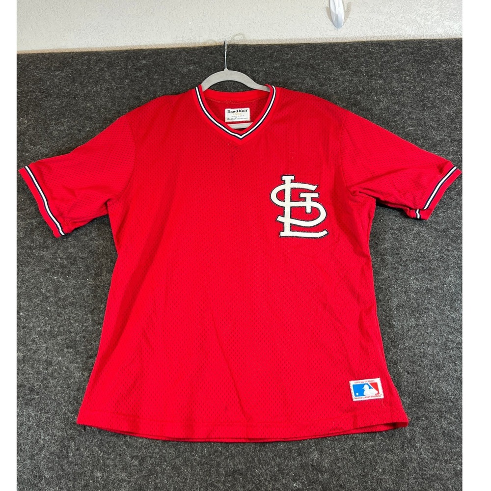 Vintage 80s St Louis Cardinals Red Mesh MLB Baseball Jersey Men Large Sportswear